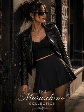 Cider Minimalist Alt Goth Black Pleated Mini Skirt | XL